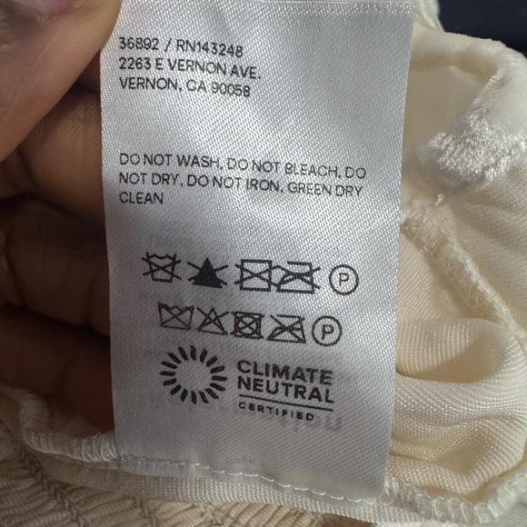 Reformation Amina Velvet Elegant Off-Shoulder White Top - Picture 11 of 12